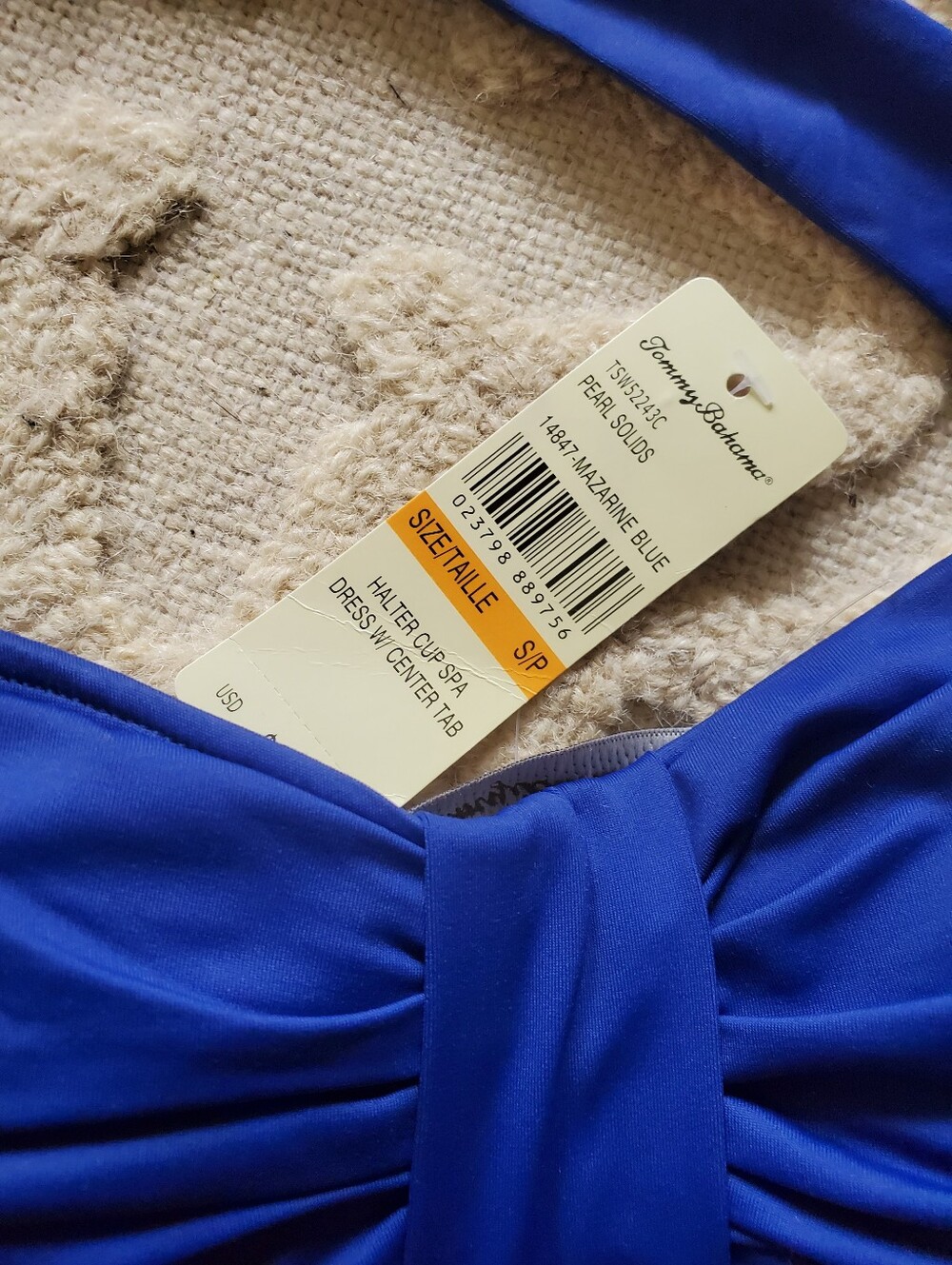 Tommy Bahama Marine Blue Halter Swim Dress - Picture 2 of 4